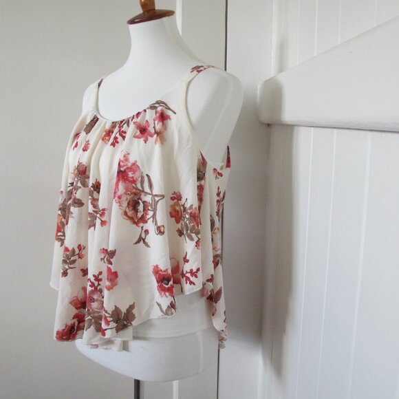 i Heart JW | Flower Flowy Crop Boho Color Top - Picture 9 of 10